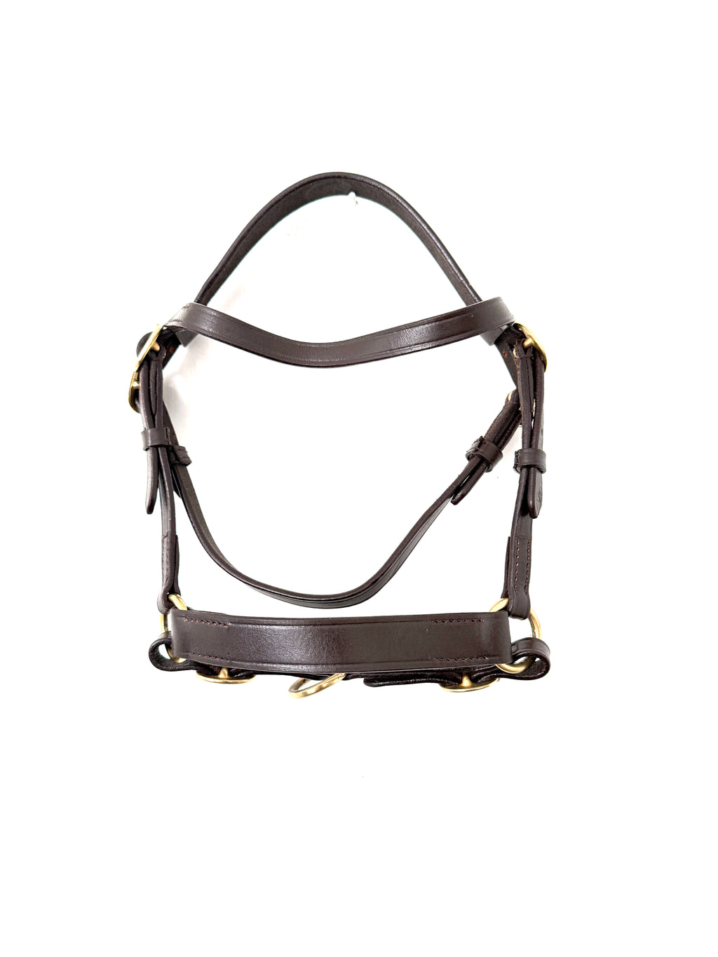 In-Hand Show Bridle – Brass Fittings, Mini Shetland to Pony