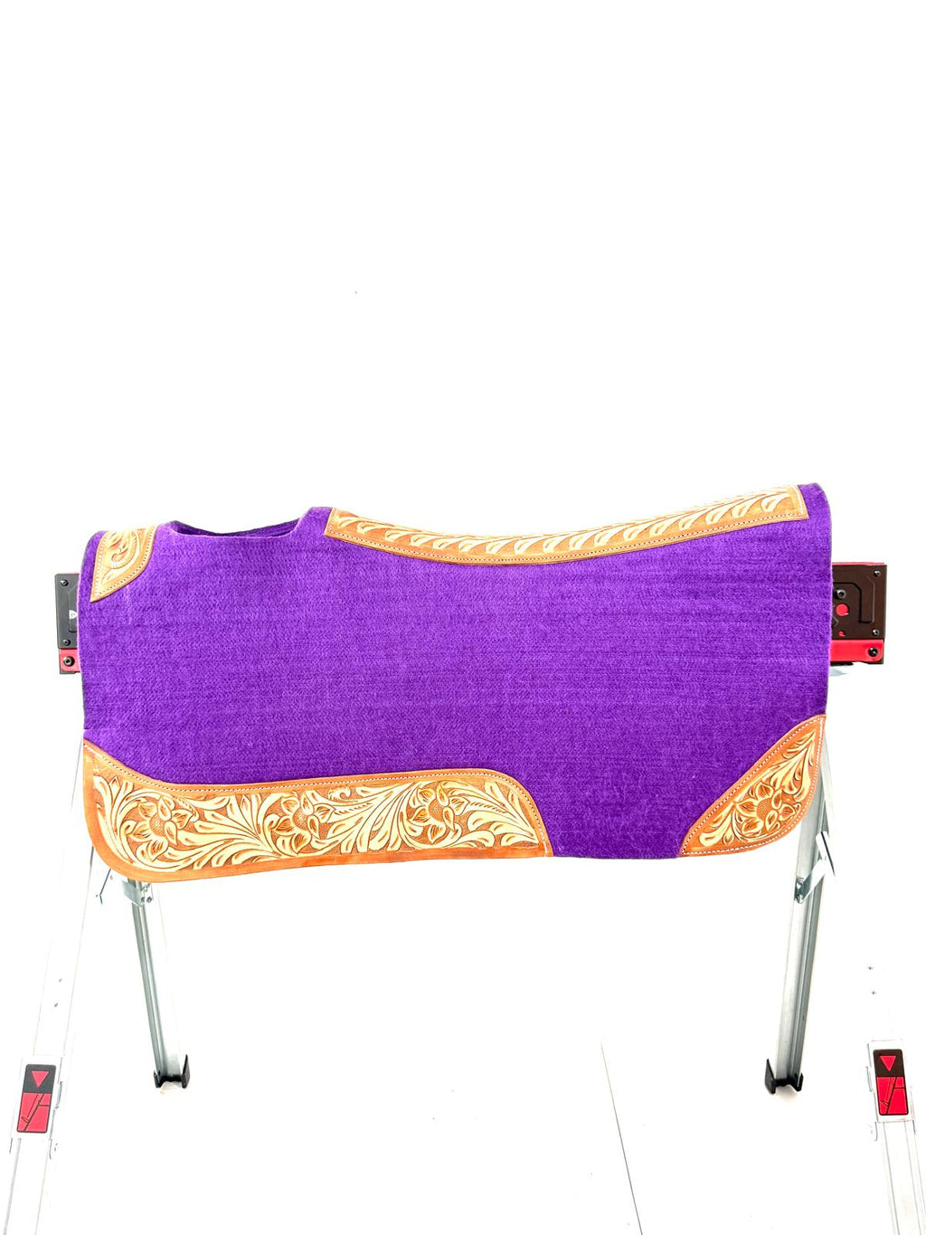 "Purple western saddle pad top view full size – Sui Saddlery"