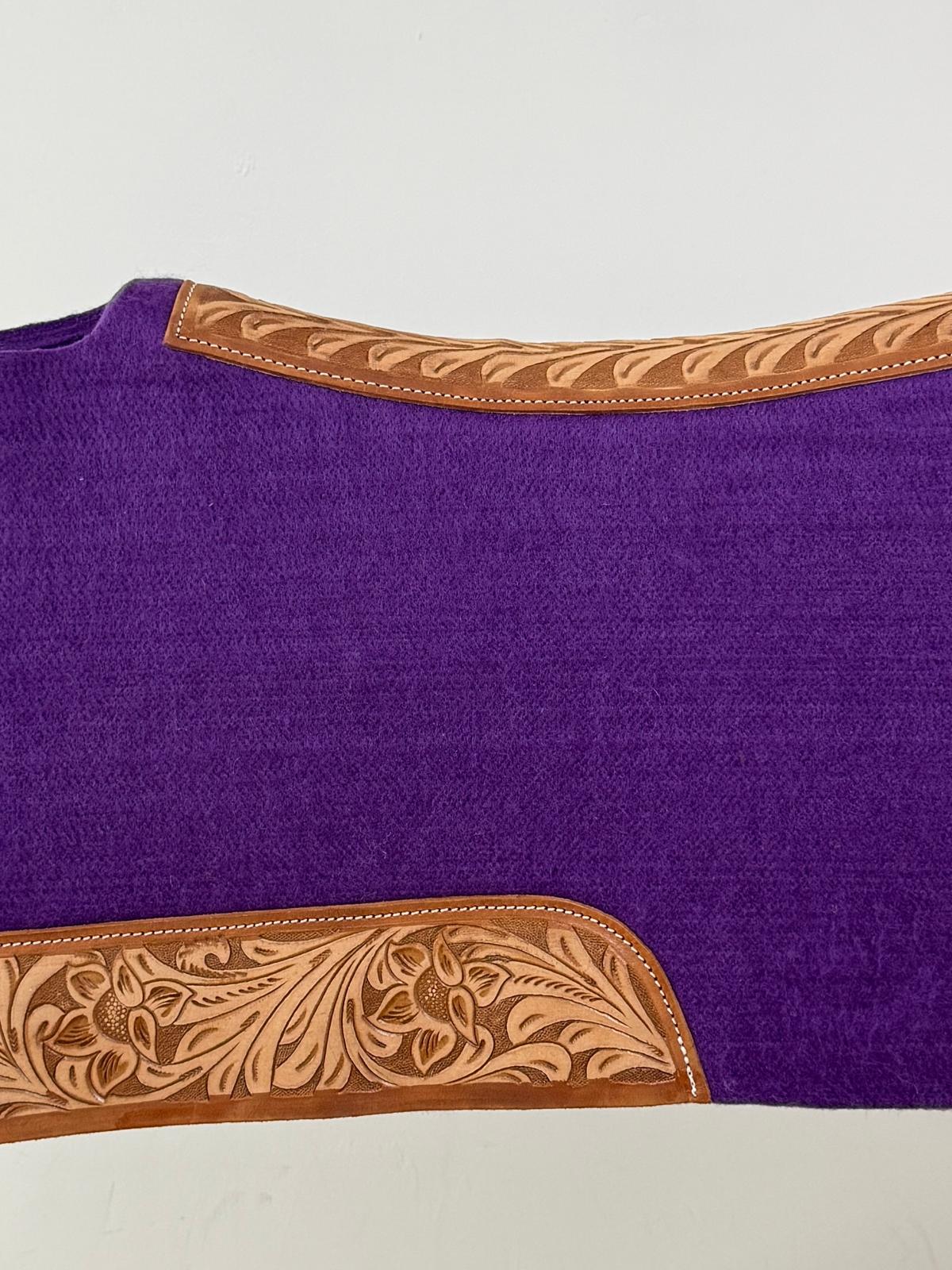 "Western saddle pad purple full size front view – Sui Saddlery"