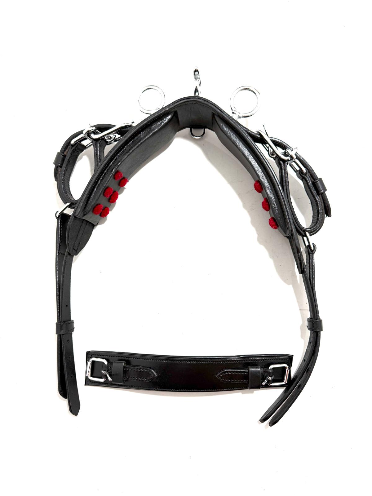 "XS miniature pony driving harness full set black leather – Sui Saddlery"