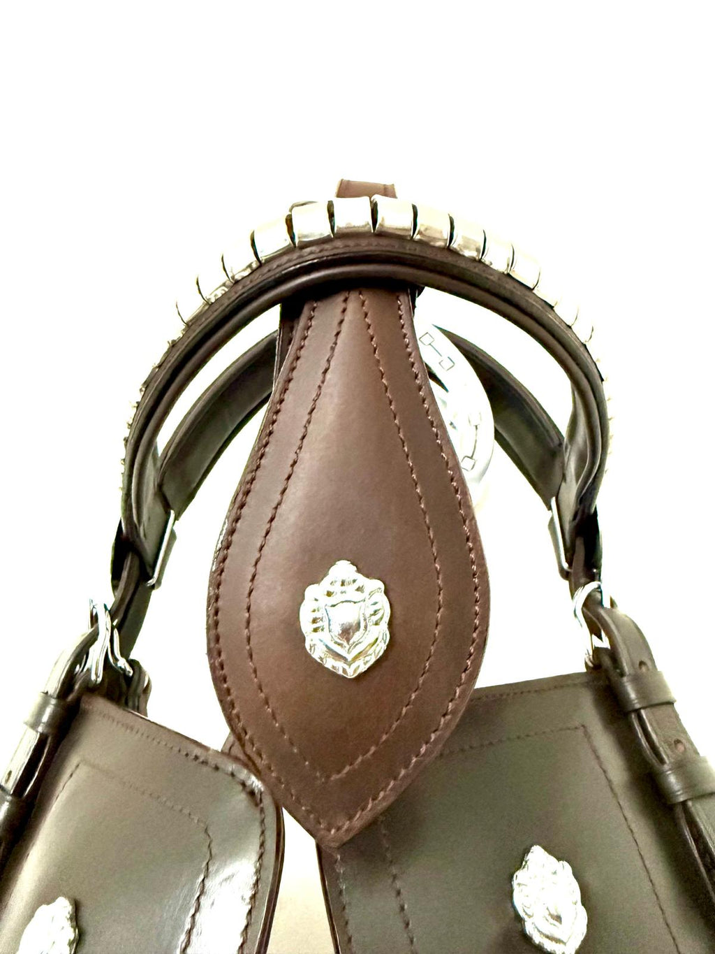Blinkered Driving Bridle – Pony Cob Full, Black & Brown