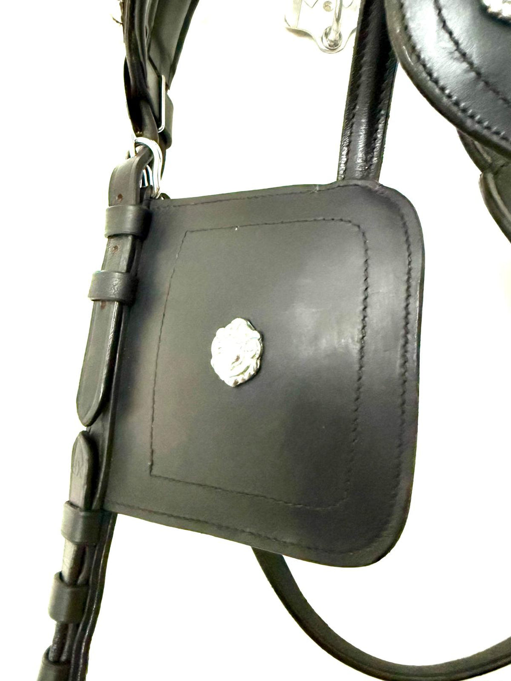 X-Full Blinkered Driving Bridle – Heavy Horse Leather