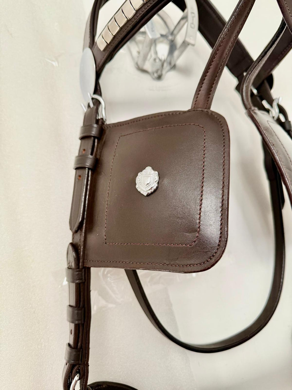 X-Full Blinkered Driving Bridle – Heavy Horse Leather
