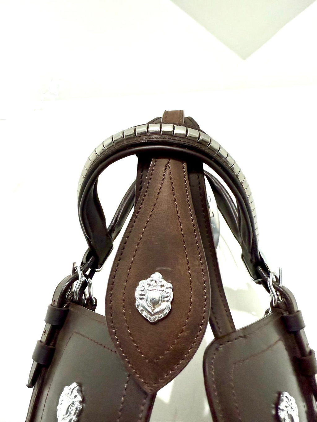 Big Pony Blinkered Driving Bridle – Black & Brown Leather