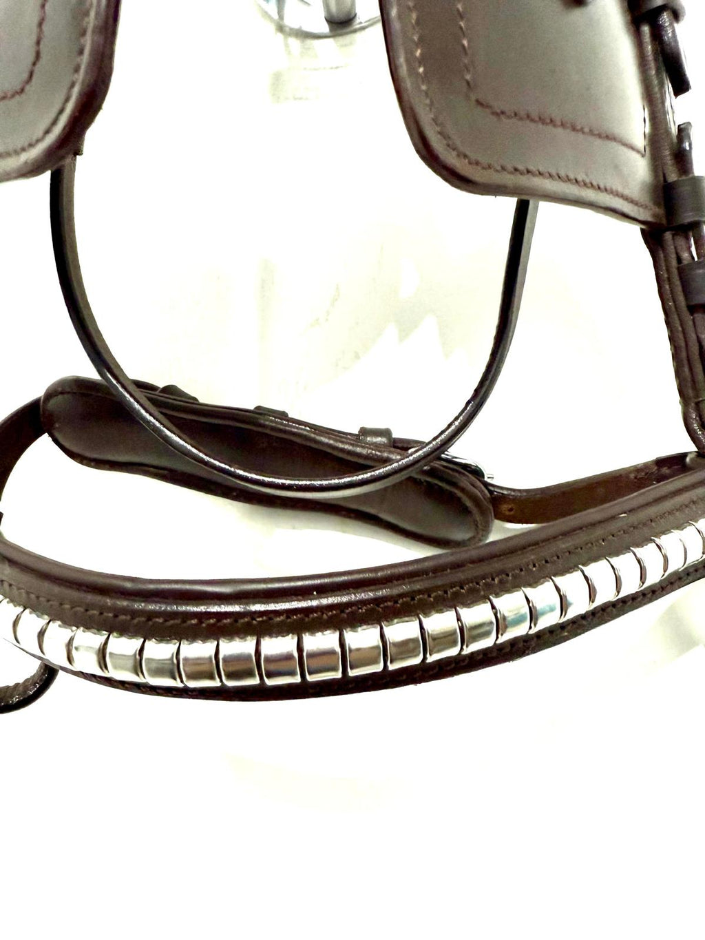 "Big pony driving bridle with square blinkers black – Sui Saddlery"