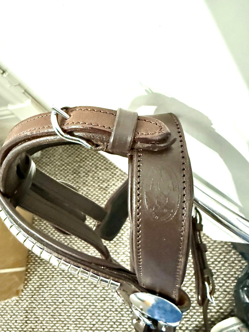 Big Pony Blinkered Driving Bridle – Black & Brown Leather