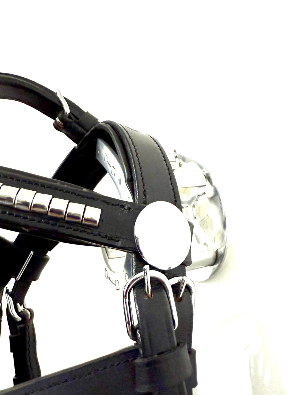 Small Pony Blinkered Driving Bridle – Black & Brown