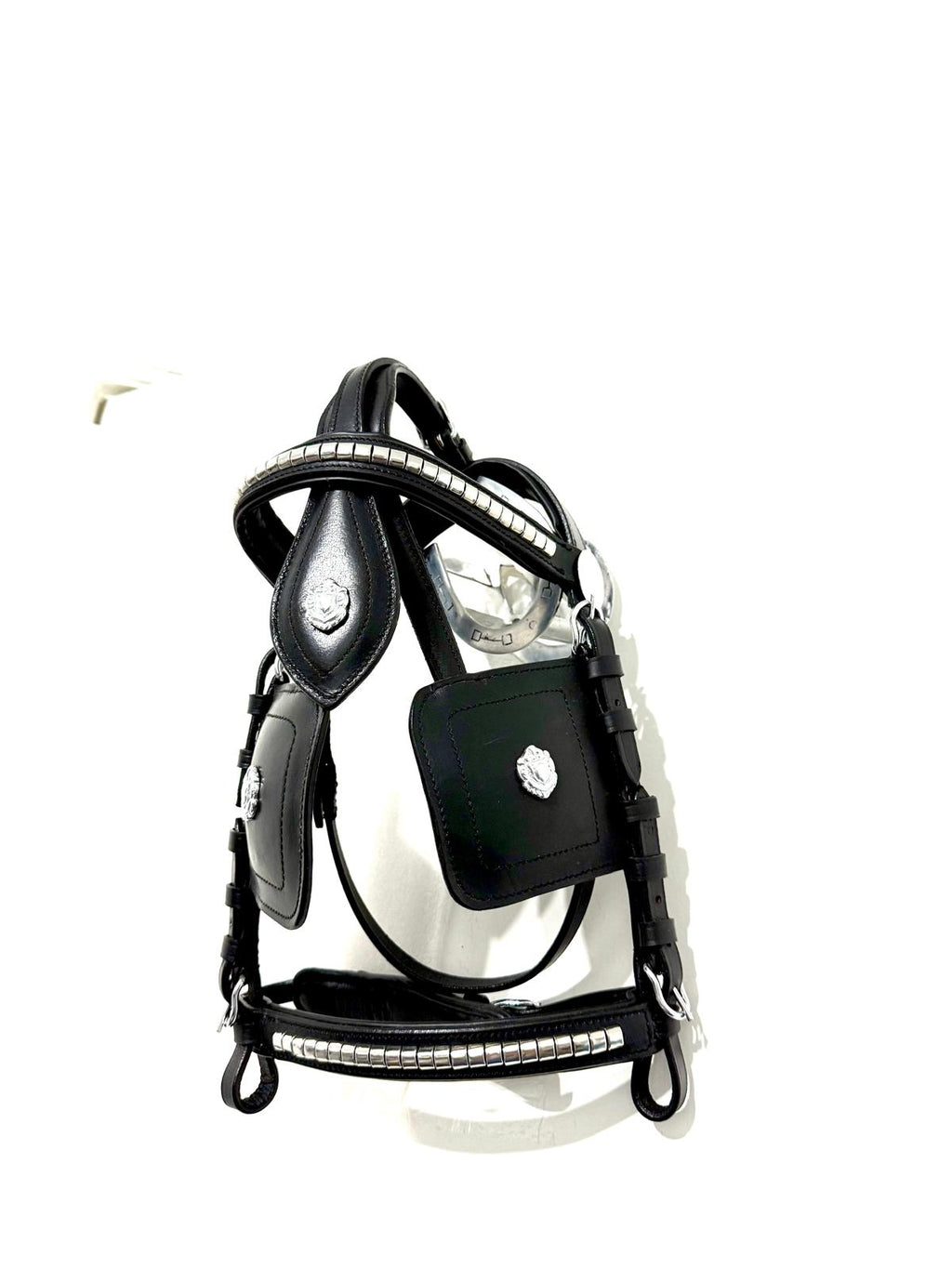 Small Pony Blinkered Driving Bridle – Black & Brown