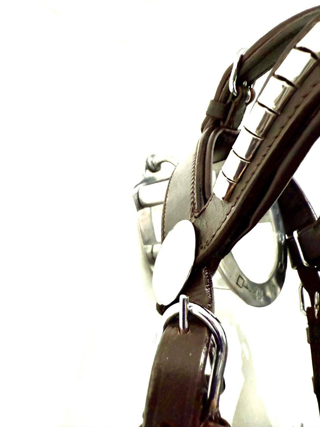 Small Pony Blinkered Driving Bridle – Black & Brown