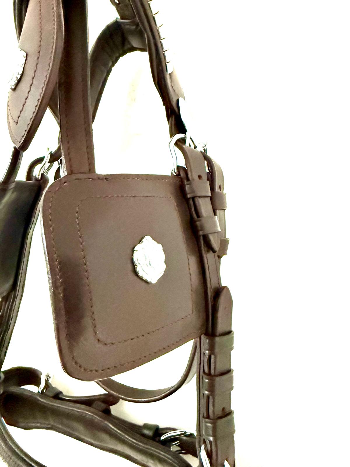 Shetland Blinkered Driving Bridle – Clincher Leather