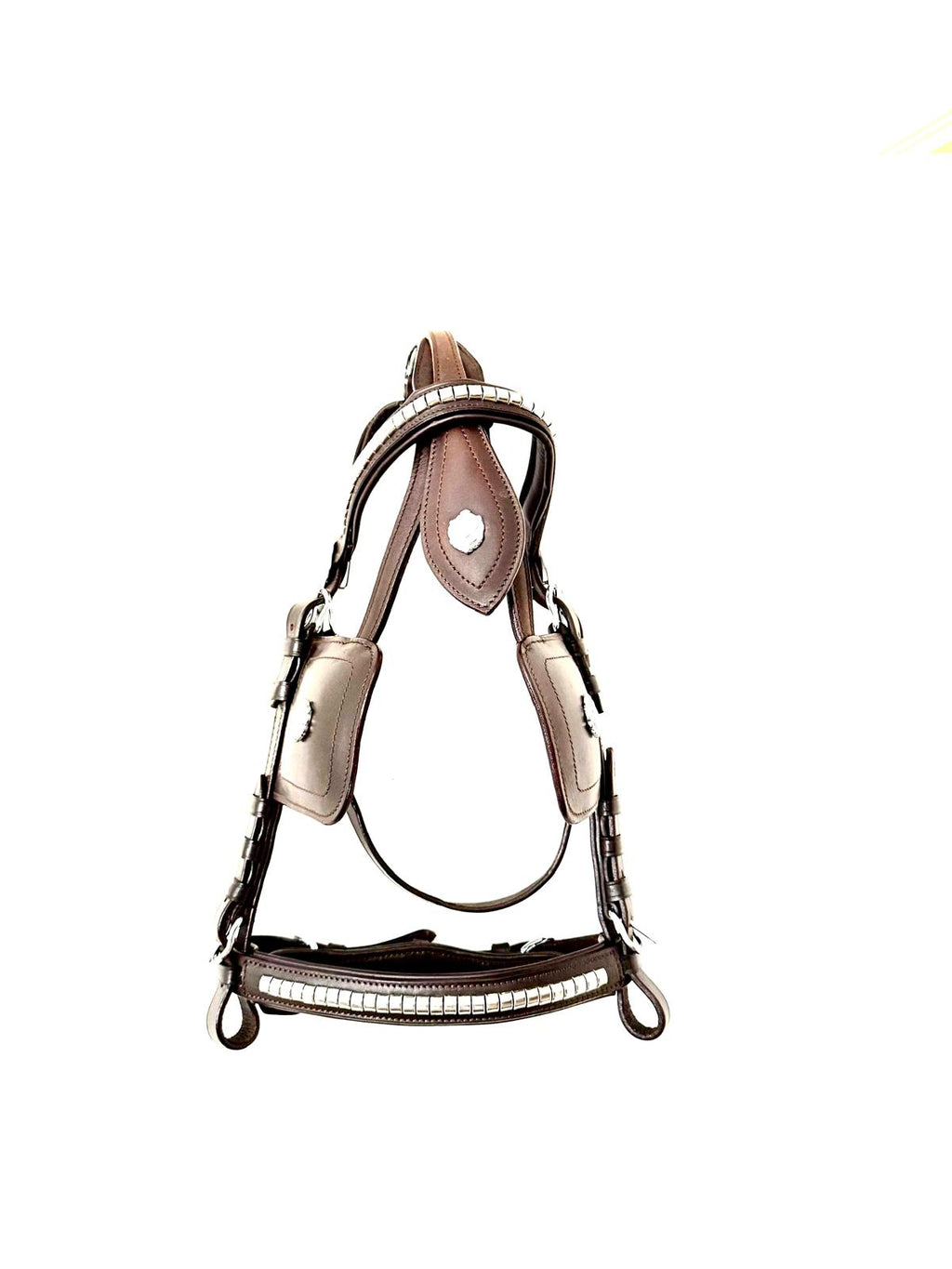 "Black leather Shetland driving bridle with clincher browband side view – Sui Saddlery"