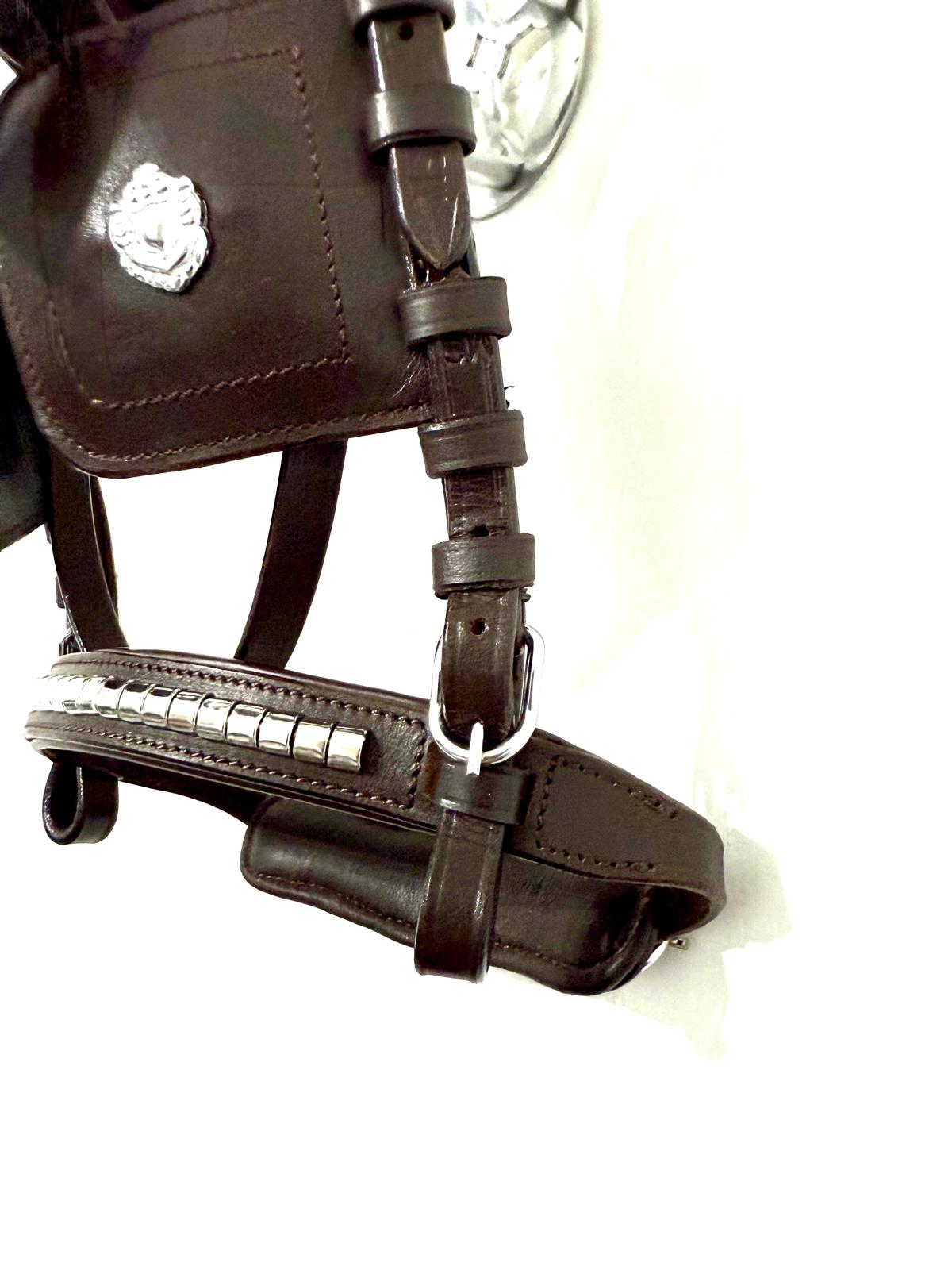 Mini Shetland Blinkered Driving Bridle – Black or Brown