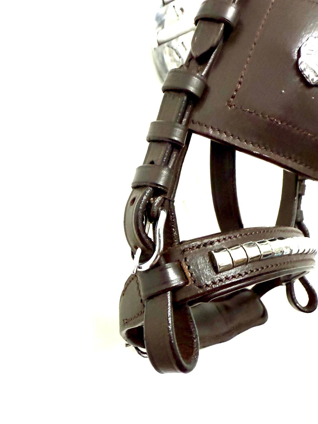 "Black leather driving bridle for miniature Shetland pony – Sui Saddlery"