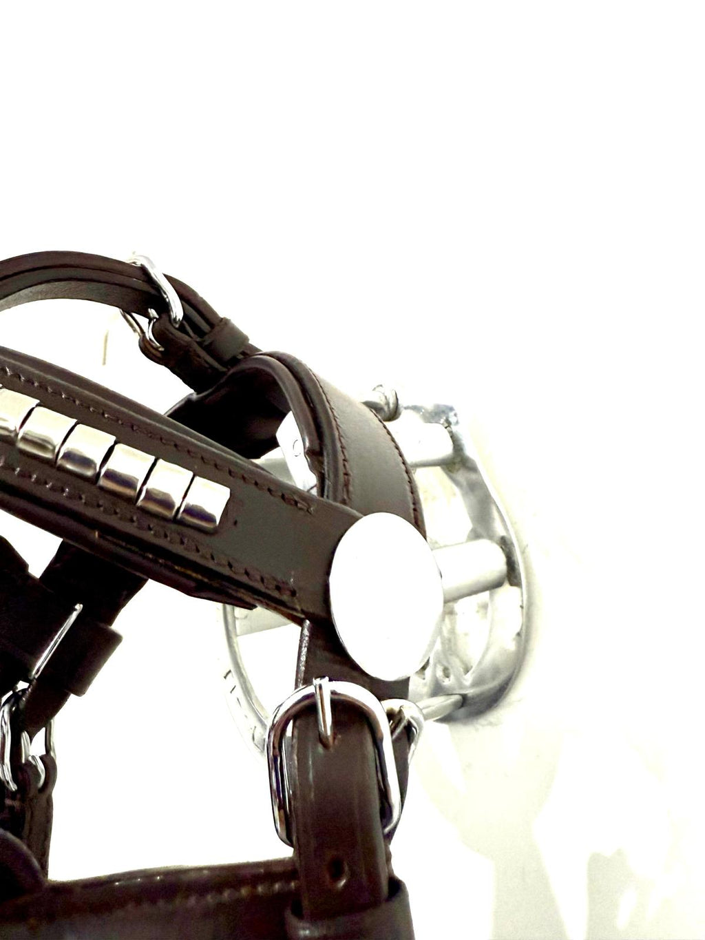 "Brown leather driving bridle for miniature Shetland pony – Sui Saddlery"